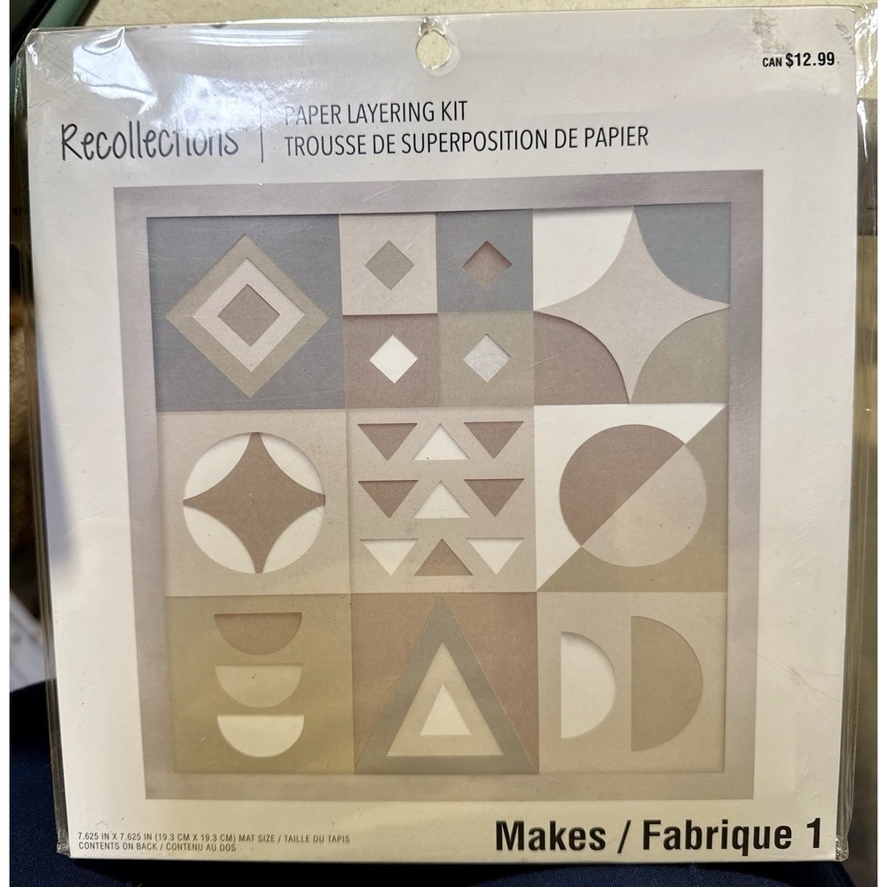 Recollections Geometric Paper Layering Craft Kit‎  New